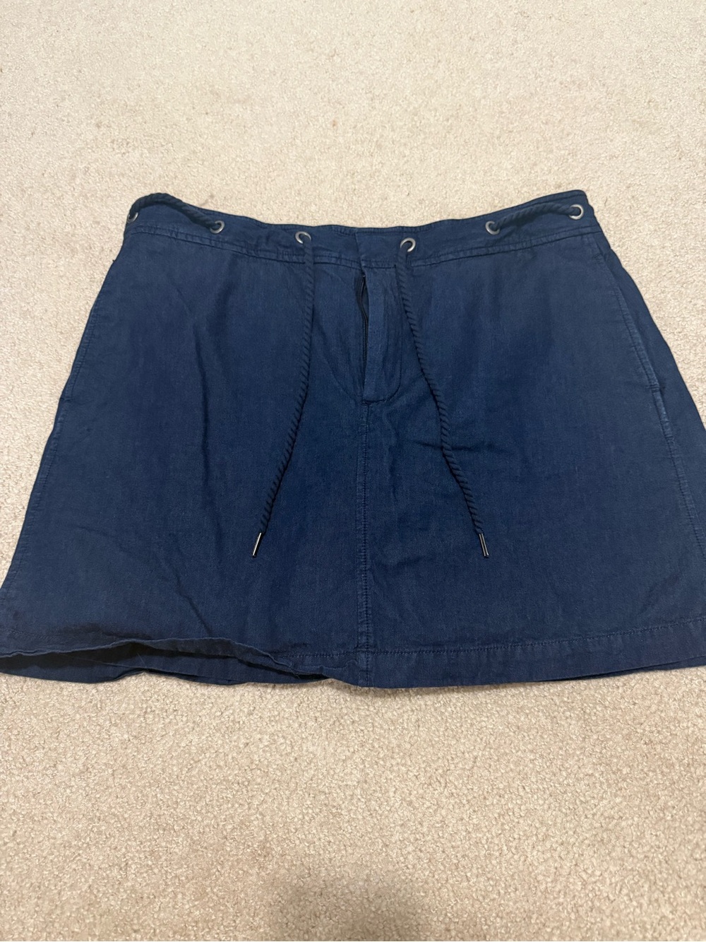 Dockers Navy Blue Drawstring Casual Mini Skort